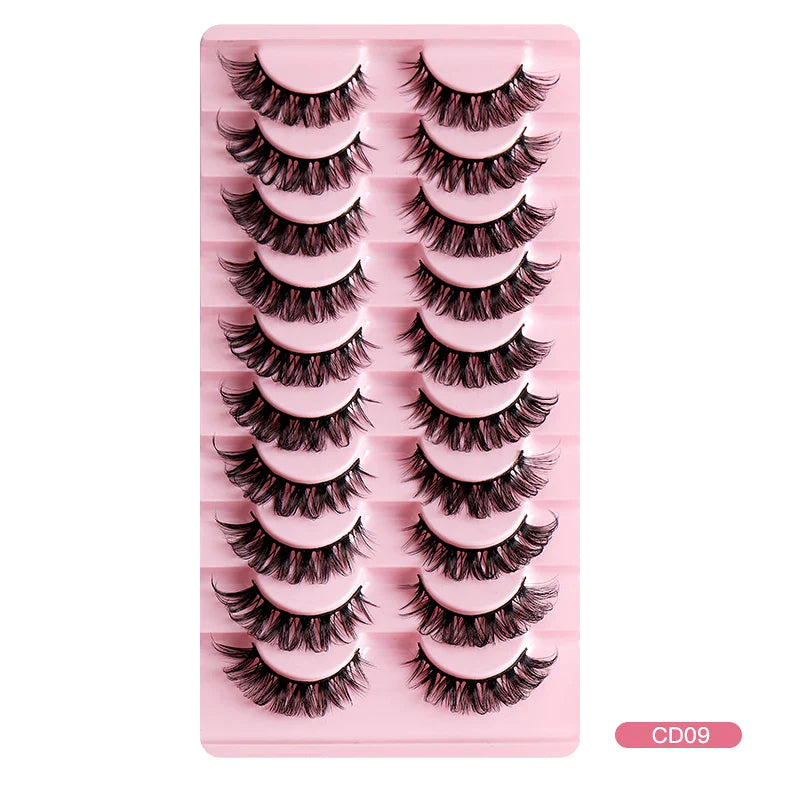 2/10 Pairs 3D Mink Strip False Eyelashes – Dramatic Fake Lash Extensions for Makeup