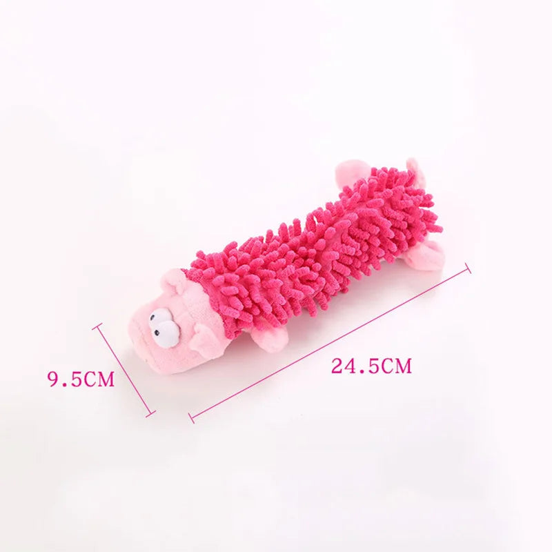 Durable Plush Dog Toy – Animal Shape with Squeaky, Chew & Cleaning Toy for Small Dogs (Chihuahua, Yorkshire, Bichon, Puppy)