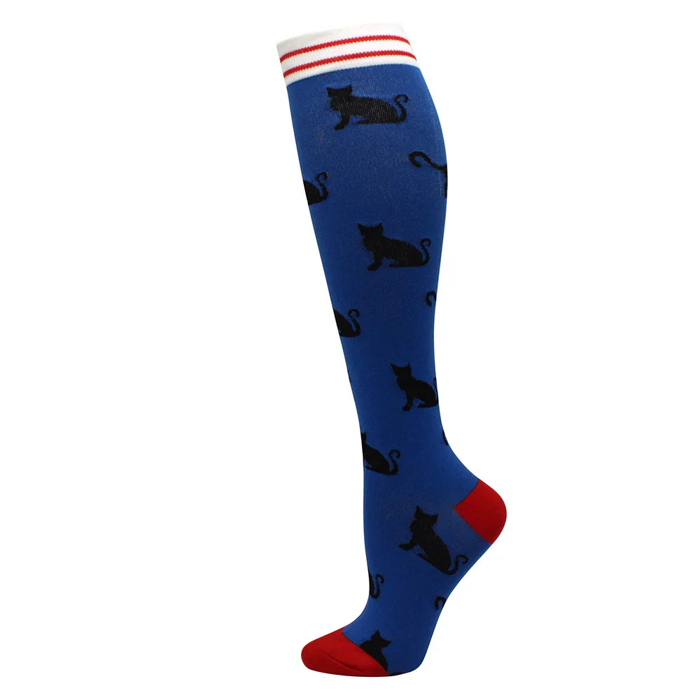 Compression Support Socks for Men & Women – Running Nursing Stockings for Edema, Varicose Veins & Blood Circulation Sports Wear