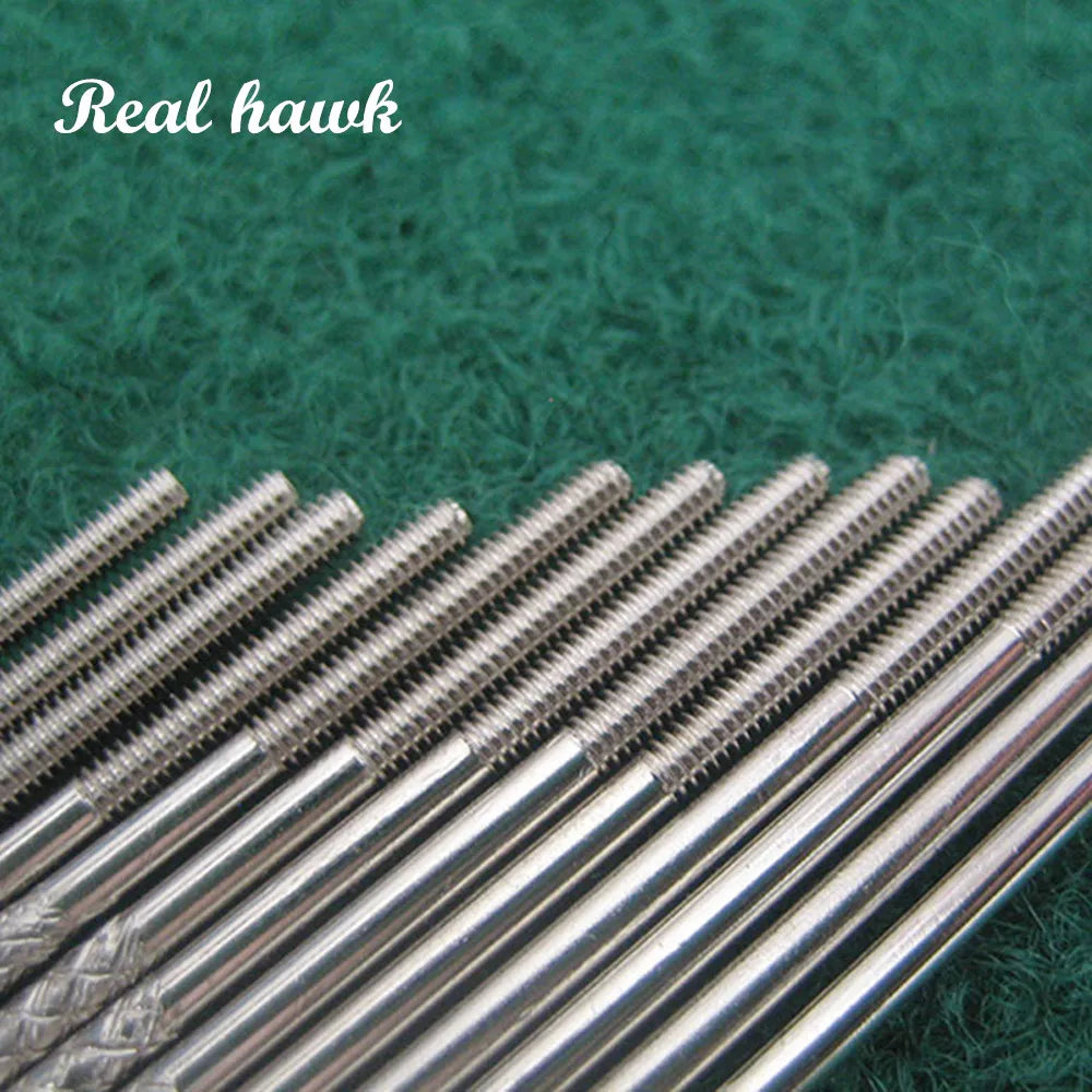 10PCS Metal Push Rods M2 โ 20-120mm Threaded Connecting Rods for RC Parts & DIY Projects