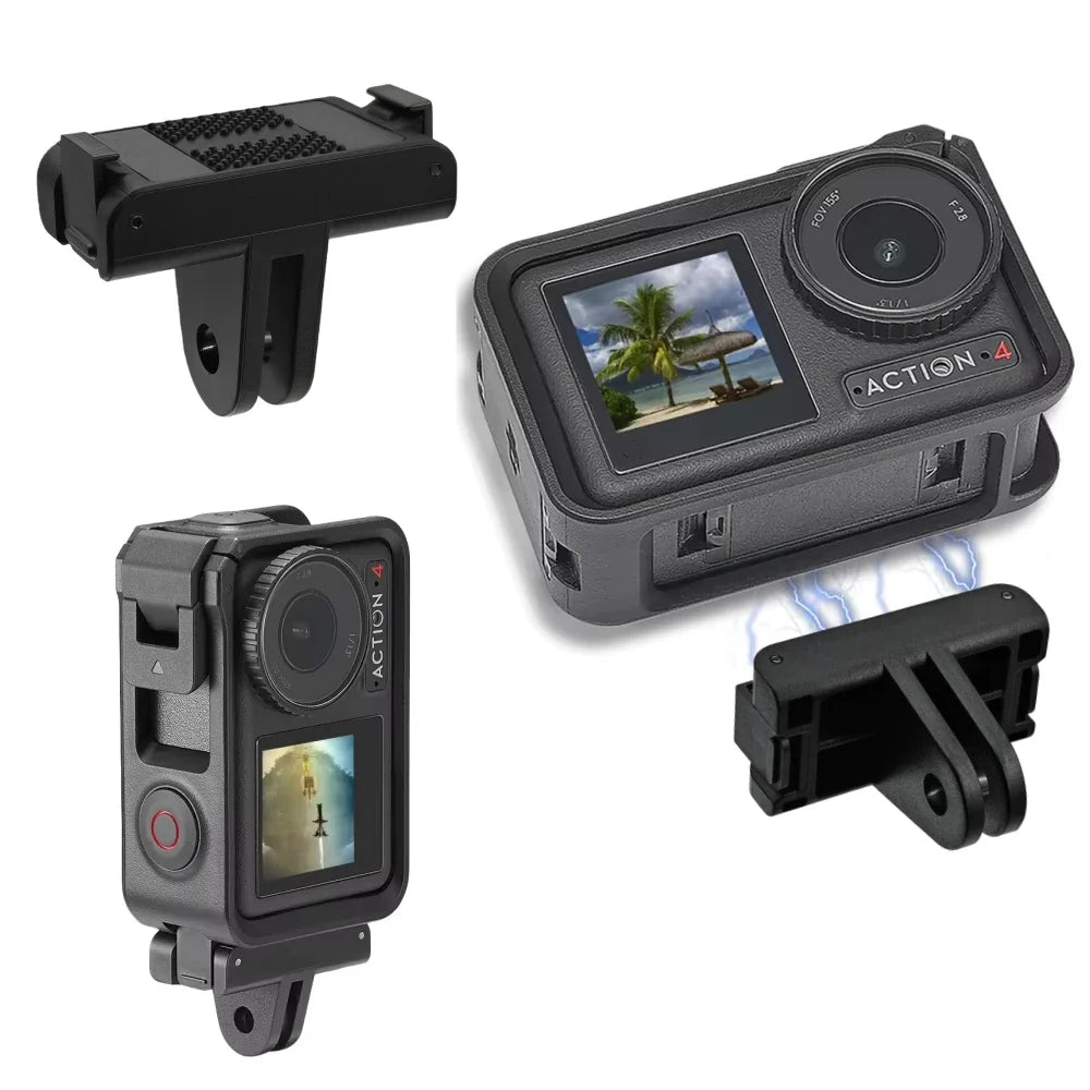 Magnetic Quick Release Adapter - Tripod Mount Base for DJI Osmo Action 5 Pro, 4 & 3 Cameras