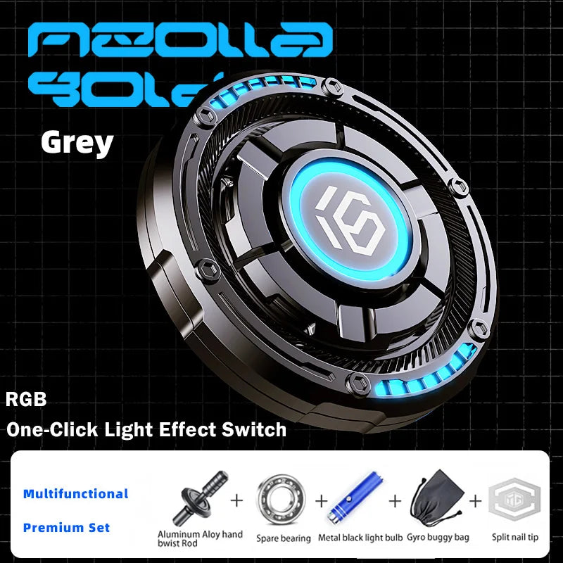 Magnetic Fingertip Spinner - Metal Push-Slide Fidget Toy for Stress Relief and Focus