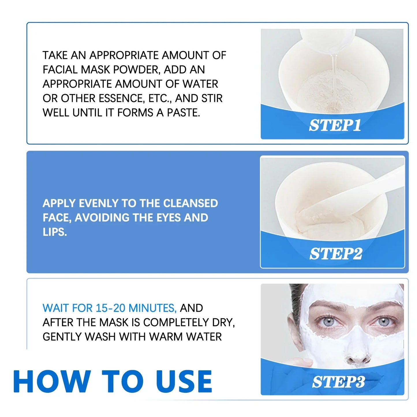 100g Hyaluronic Acid Face Mask Powder – Hydrating, Smoothing & Brightening, Nourishing, Anti-Wrinkle Skin Barrier Repair with Spoon