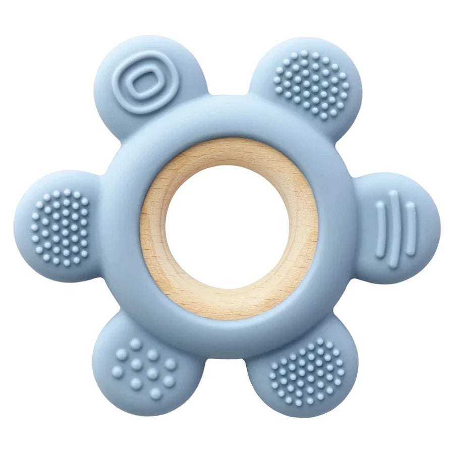 Baby Silicone Teether Necklace - Rudder Shape BPA Free Sensory Chewing Toy for Infant Teething Relief