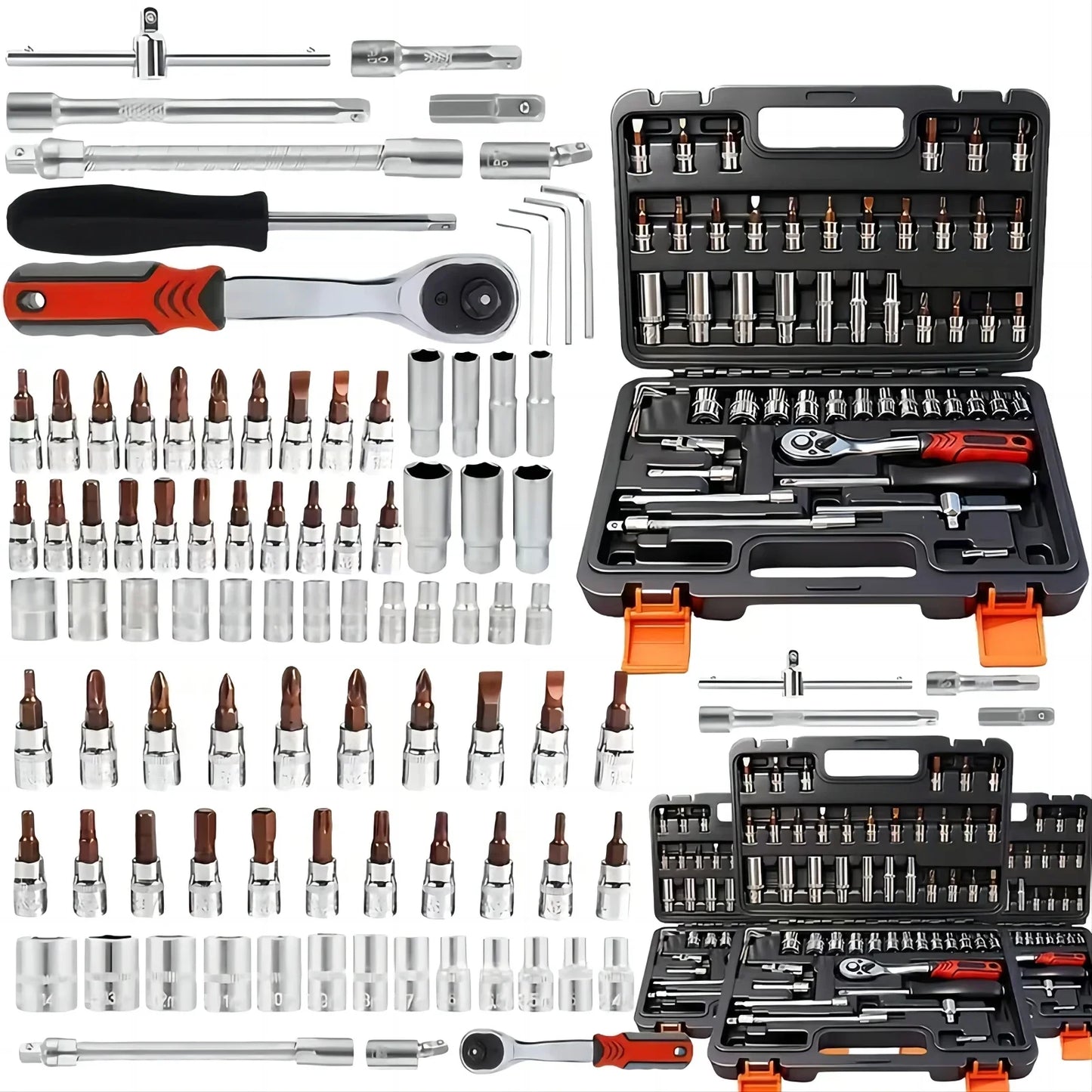 899-Piece Professional Tool Kit - Portable Multi-Function Toolbox for Home, Car Repairs & DIY Projects