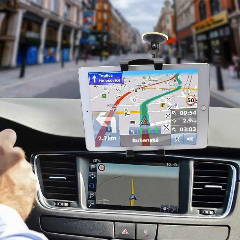 Windshield Car Tablet Stand ā Suction Cup Long Arm Holder for iPad 11/12.9 Pro, Air & Mini