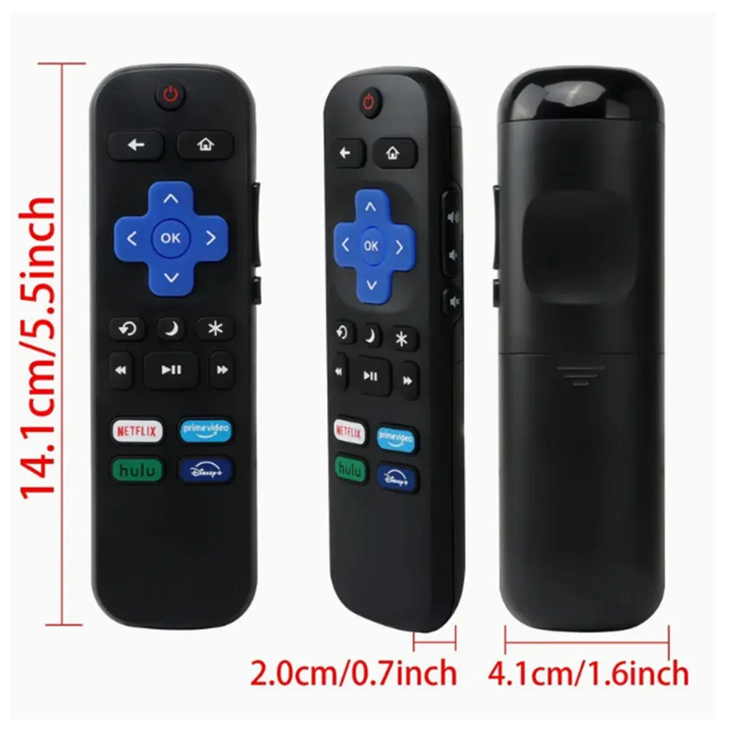 Universal Roku TV Remote Control - Replacement Remote Compatible with TCL, Hisense, Onn, Insignia & Hitachi TVs