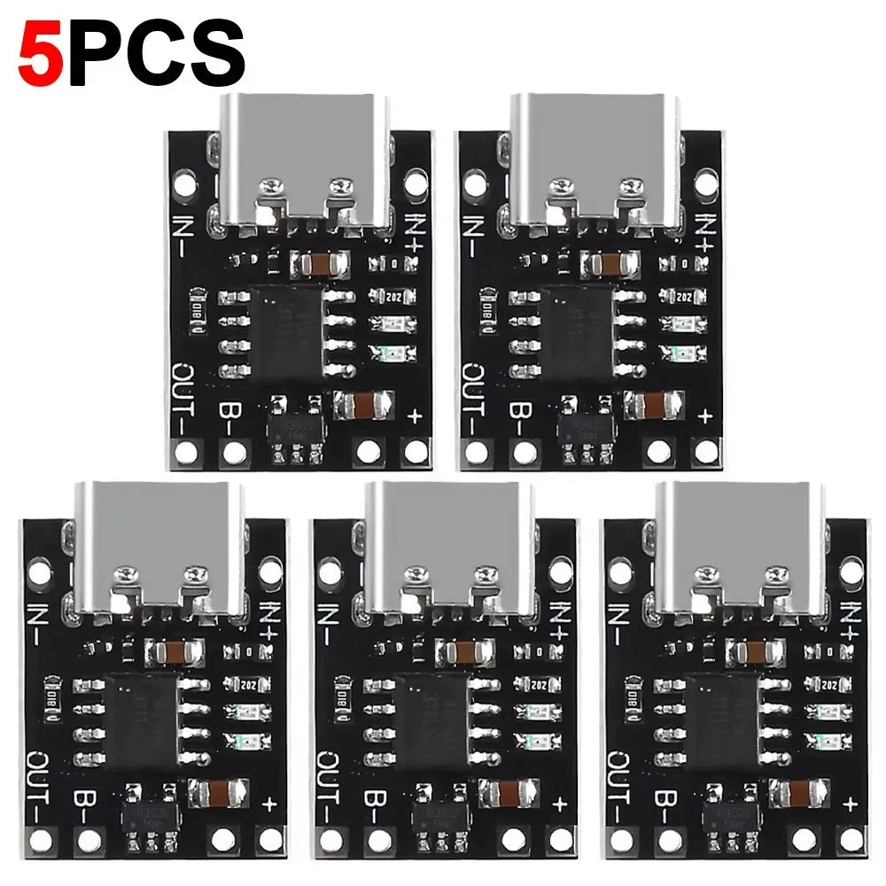 TP4056 3.7V Lithium Battery Charging Board - Type-C USB Li-ion Charger Module with Protection Circuit