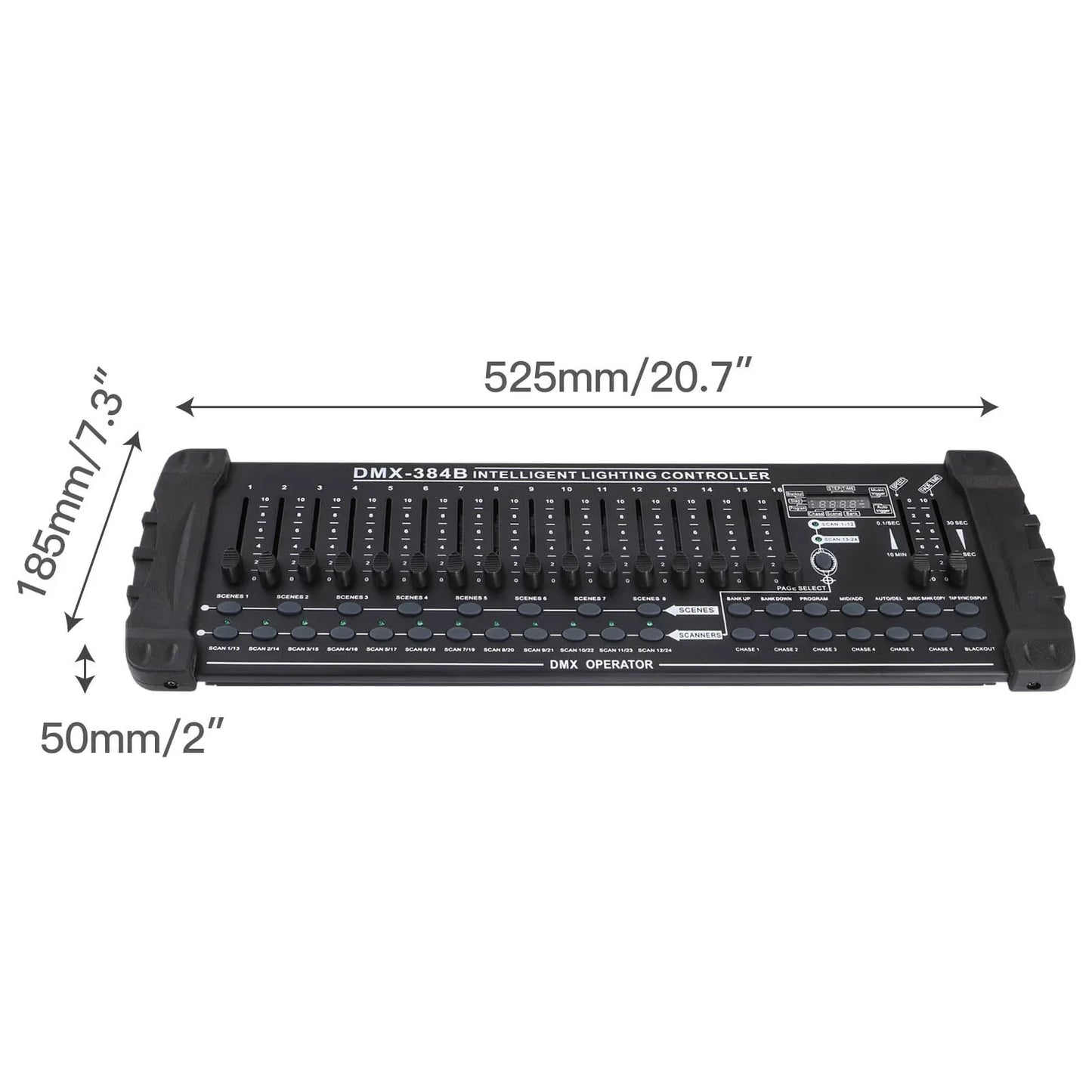 Yiflamefly 384 Channel DMX512 Lighting Controller - Stage Light Programming Console for DJ, Concert & Professional Events