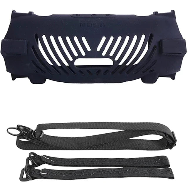 Silicone Case for JBL Charge 6 - Soft Protective Cover with Strap & Carabiner