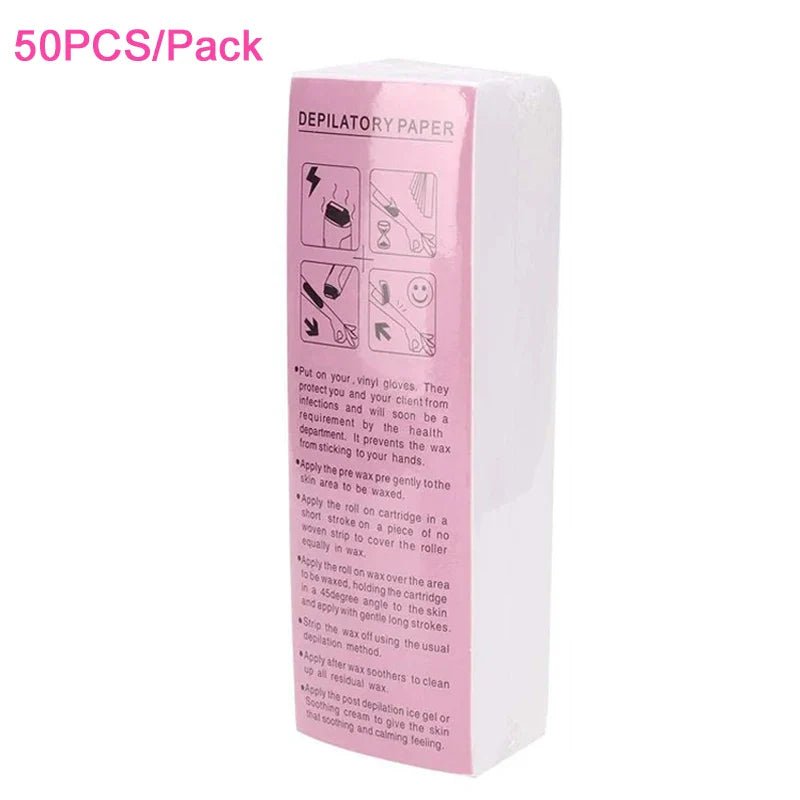 Professional Hair Removal Nonwoven Depilatory Wax Strips โ Epilator Roll for Smooth Legs and Body