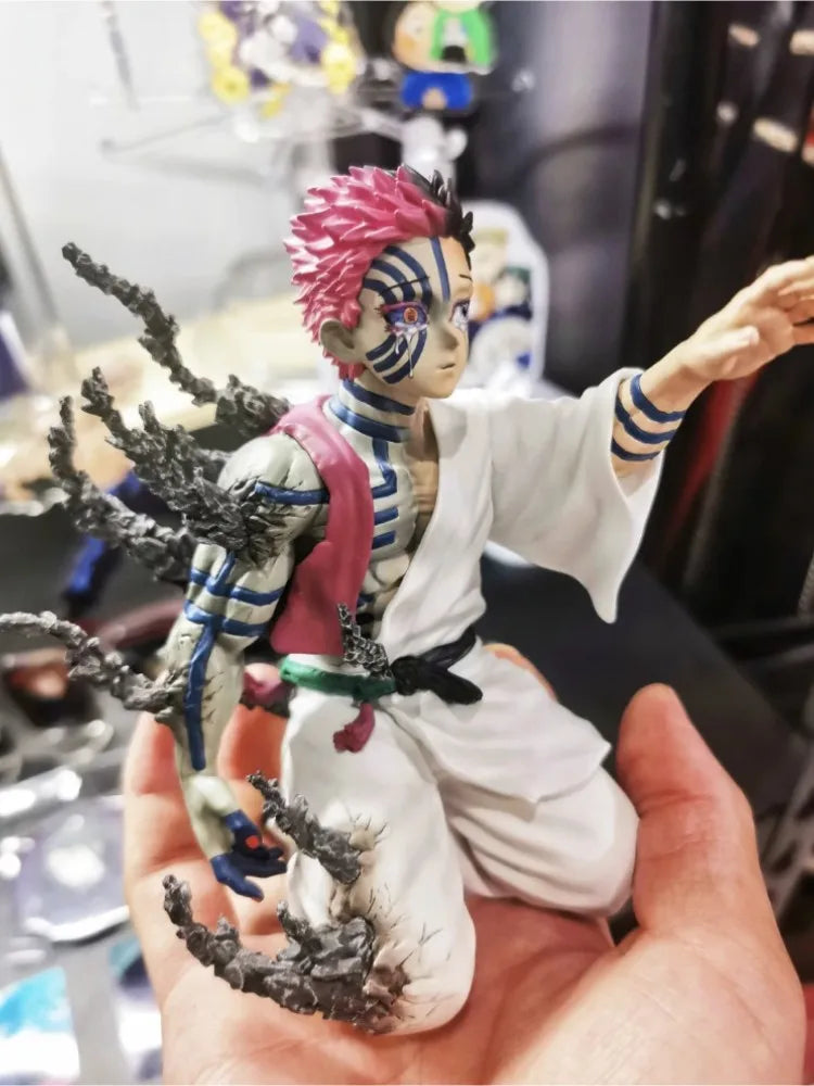 13cm Demon Slayer Akaza Hakuji Anime Figure – PVC Action Doll Collectible Desktop Ornament Toy