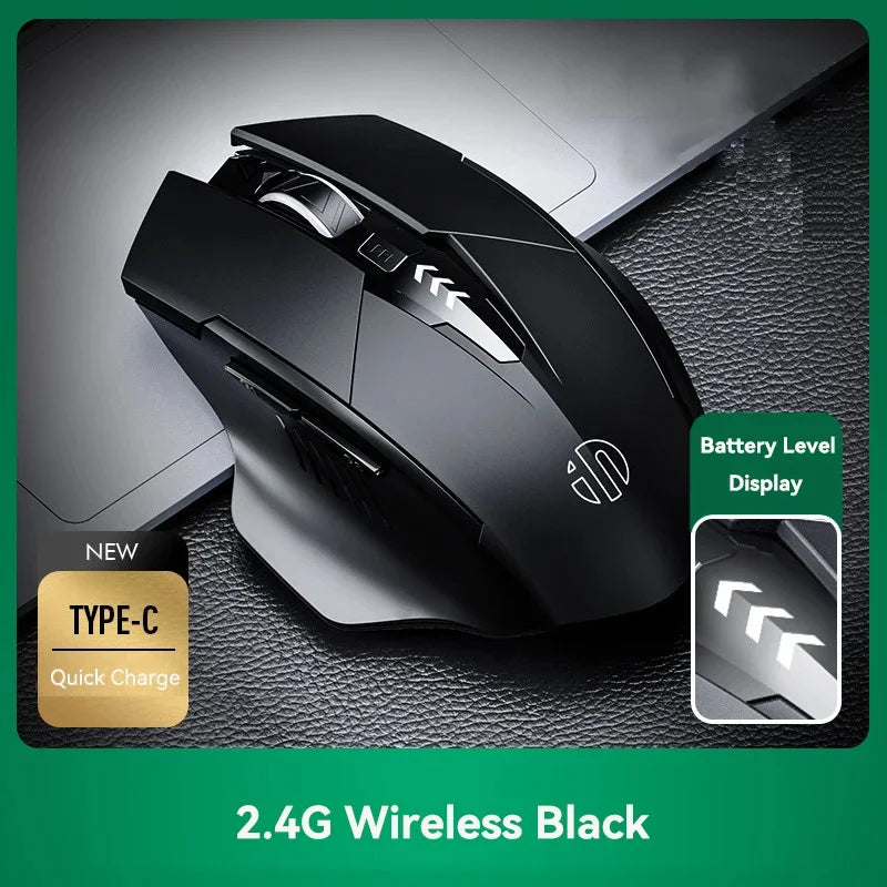 INPHIC Bluetooth Wireless Mouse – Rechargeable 2.4G Silent Office Mouse for PC, Laptop, Tablet, and Smartphone