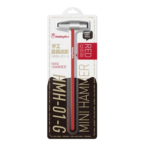 HOBBY MIO HMH-01-R/G Mini Metal Hammer β DIY Assembly Tool for Plastic Model Building & Hobby Crafts