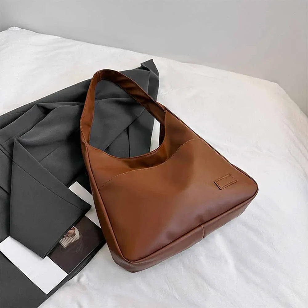 Fashionable Minimalist Retro Shoulder Bag – Casual Commuting Handbag, Large Capacity Tote Bag