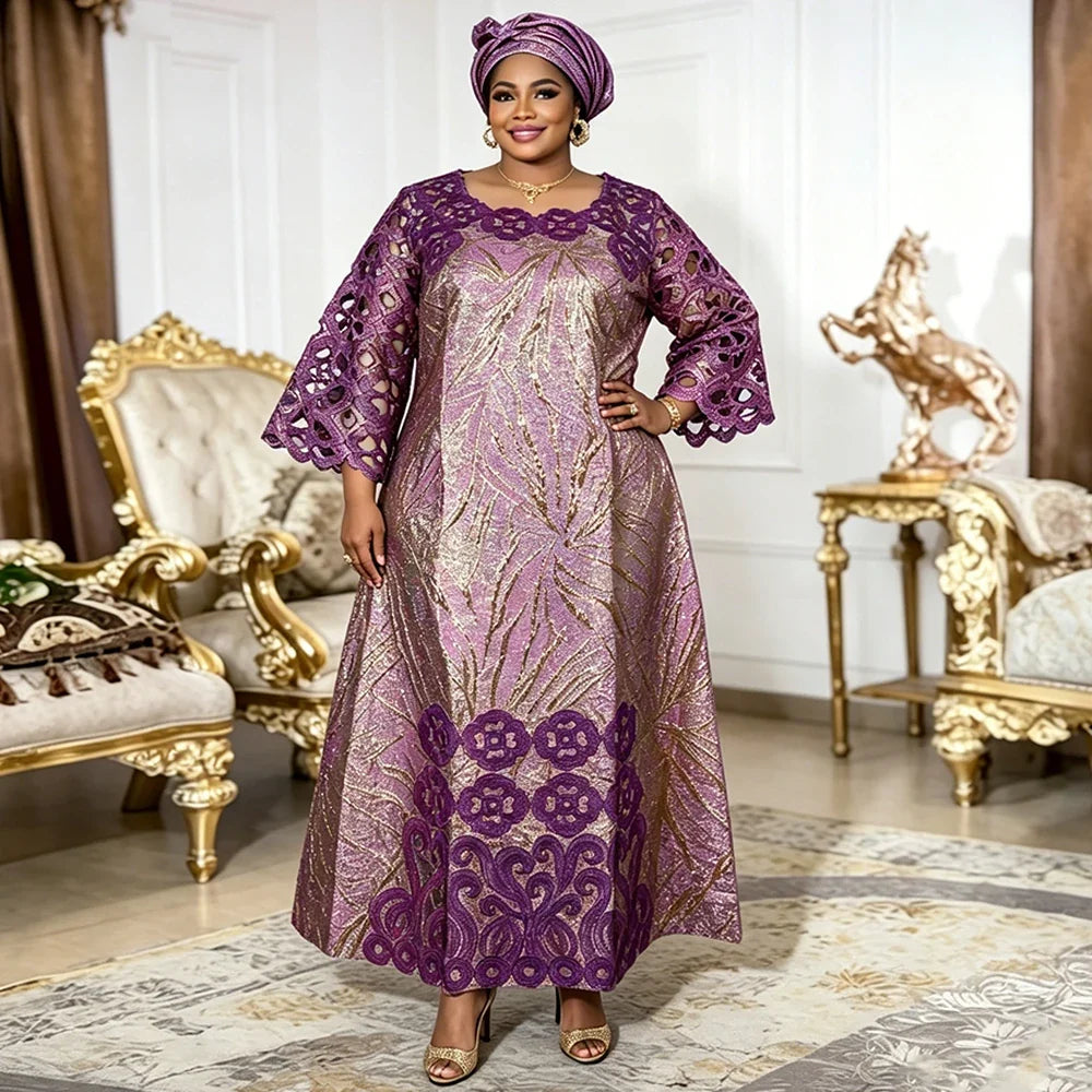 African Women's Traditional Dresses - Dashiki Ankara Bazin Gown Abaya Muslim Kaftan Maxi Long Dress 2026