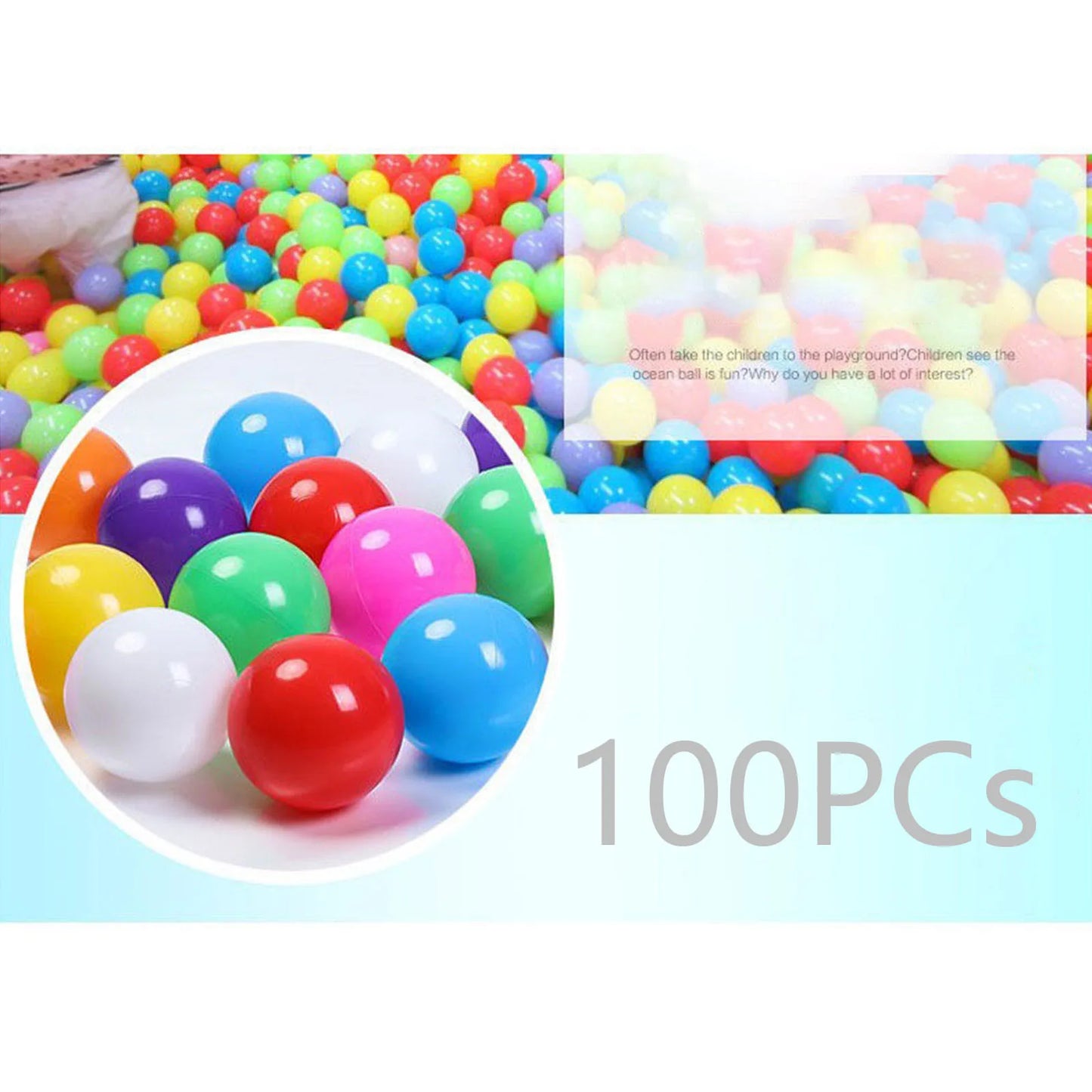 50/100PCS Eco-Friendly Soft Water Balls β 5.5cm Ocean Wave Pool Stress Balls for Kids Outdoor Play & Ball Pit Fun