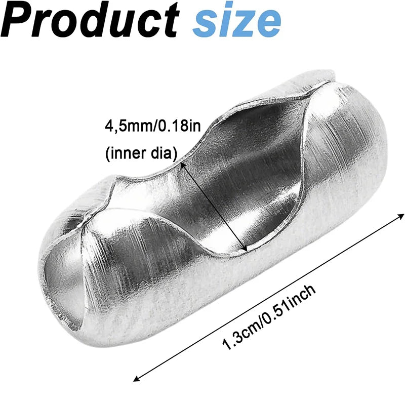 Roller Blind Chain Connectors - Stainless Steel Replacement Ball Chain Set (5/10PCS)