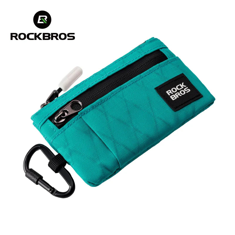 ROCKBROS Portable Wallet Card Bag β Ultra-Light, Stylish Sports Mini Credit Card Holder with Hang Lock, Compact Storage