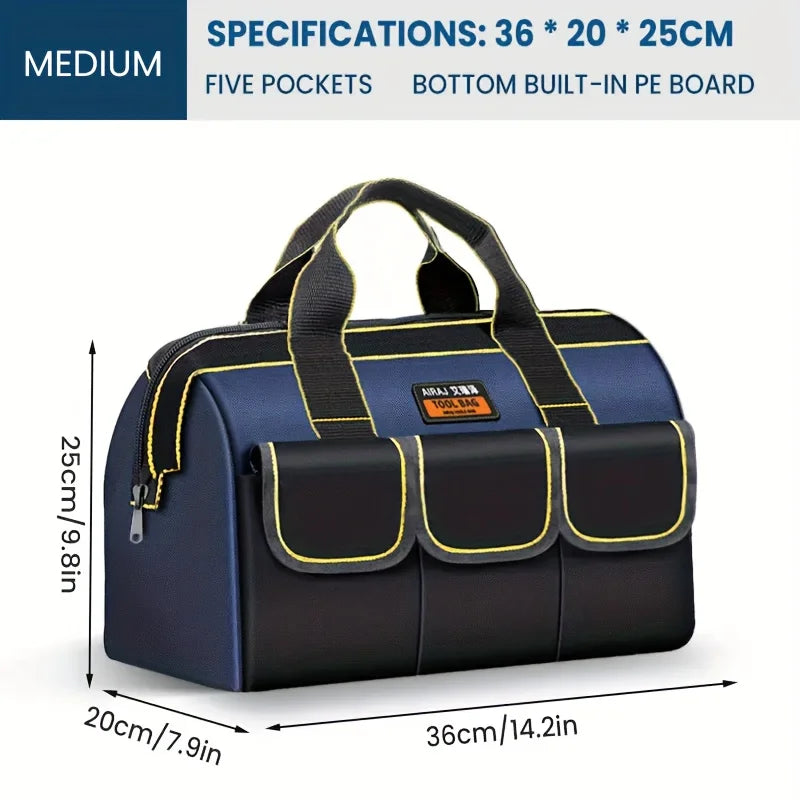 AIRAJ Multifunctional Tool Bag - 1680D Oxford Waterproof Electrician Storage Organizer