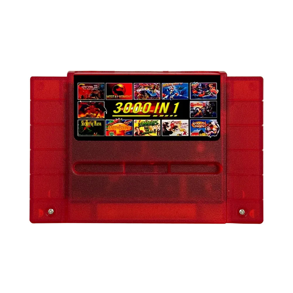 SNES 3000-in-1 Game Cartridge – 8GB TF Card SFC/Super Famicom V12 Retro Game Collection for US Console Accessories