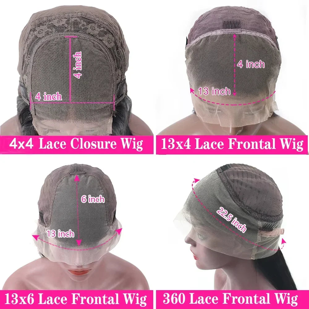 13x6 HD Lace Front Body Wave Human Hair Wig - Brazilian Pre-Plucked Long Natural Look Wig