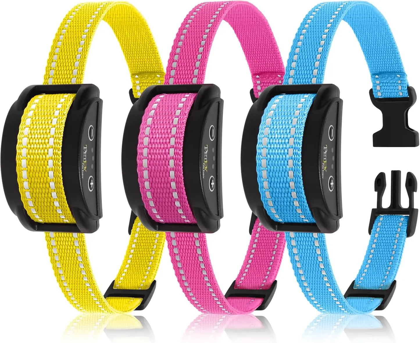 Anti-Bark Dog Collar - Adjustable 8-27 Inch Shock Training Collar for Small & Medium Dogs with Bark Control Device