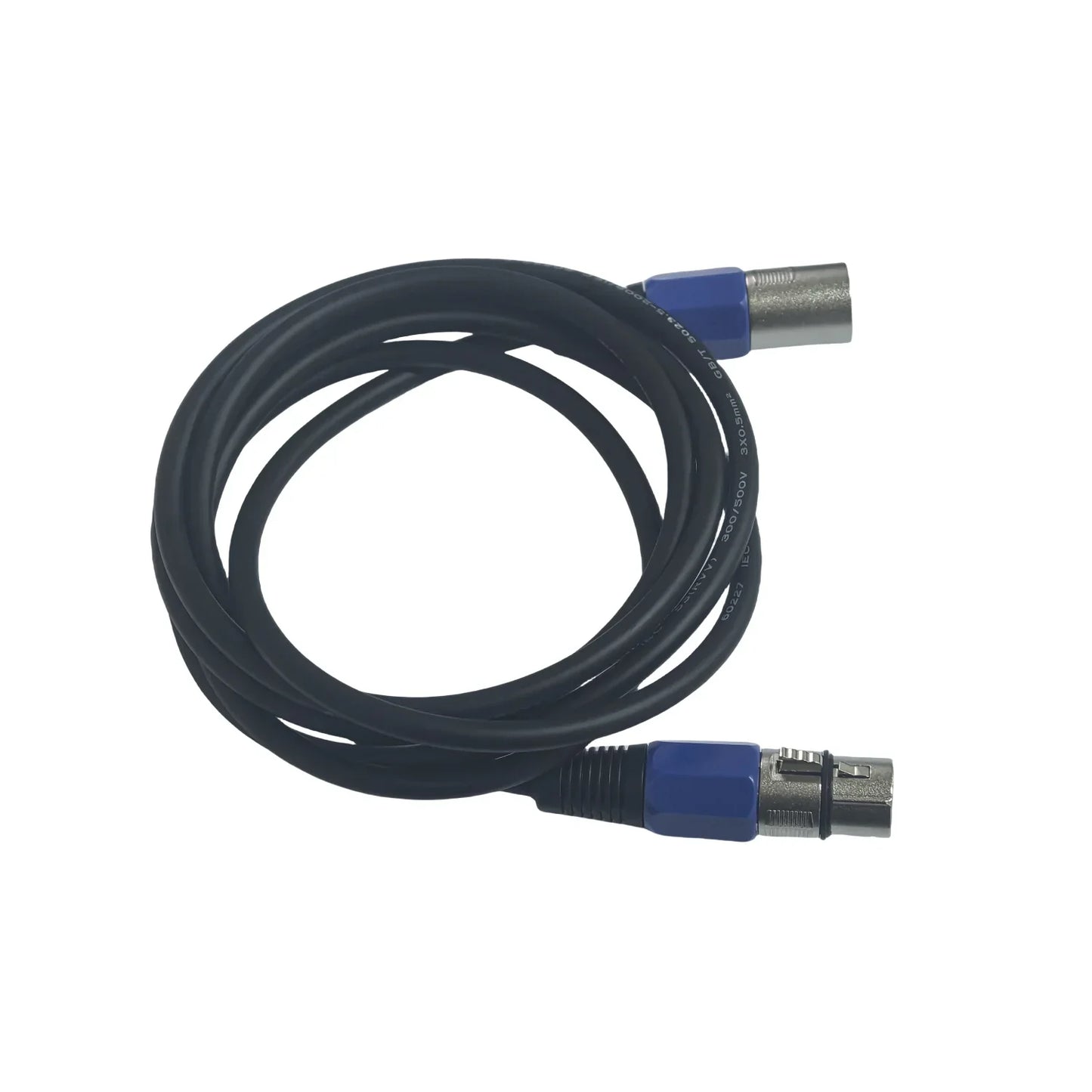 DMX512 3-Pin Stage Lighting Cable - 1M & 2M Signal Cable for LED PAR Lights and DJ Equipment