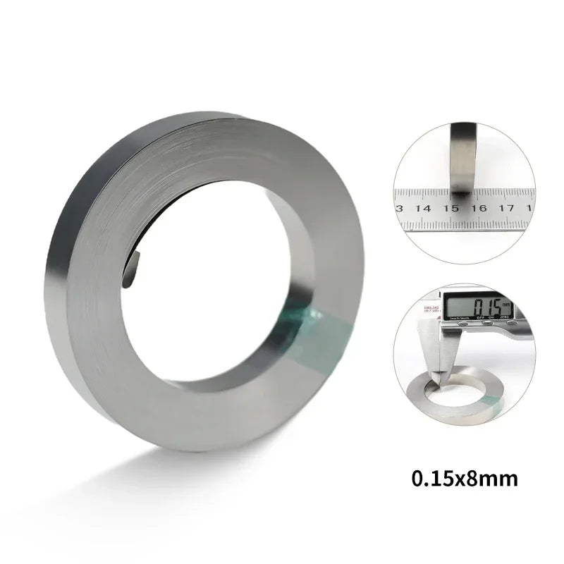 10m Roll 18650 Li-ion Battery Nickel-Plated Strip ā 0.1-0.2mm Spot Welder Connector Steel Belt