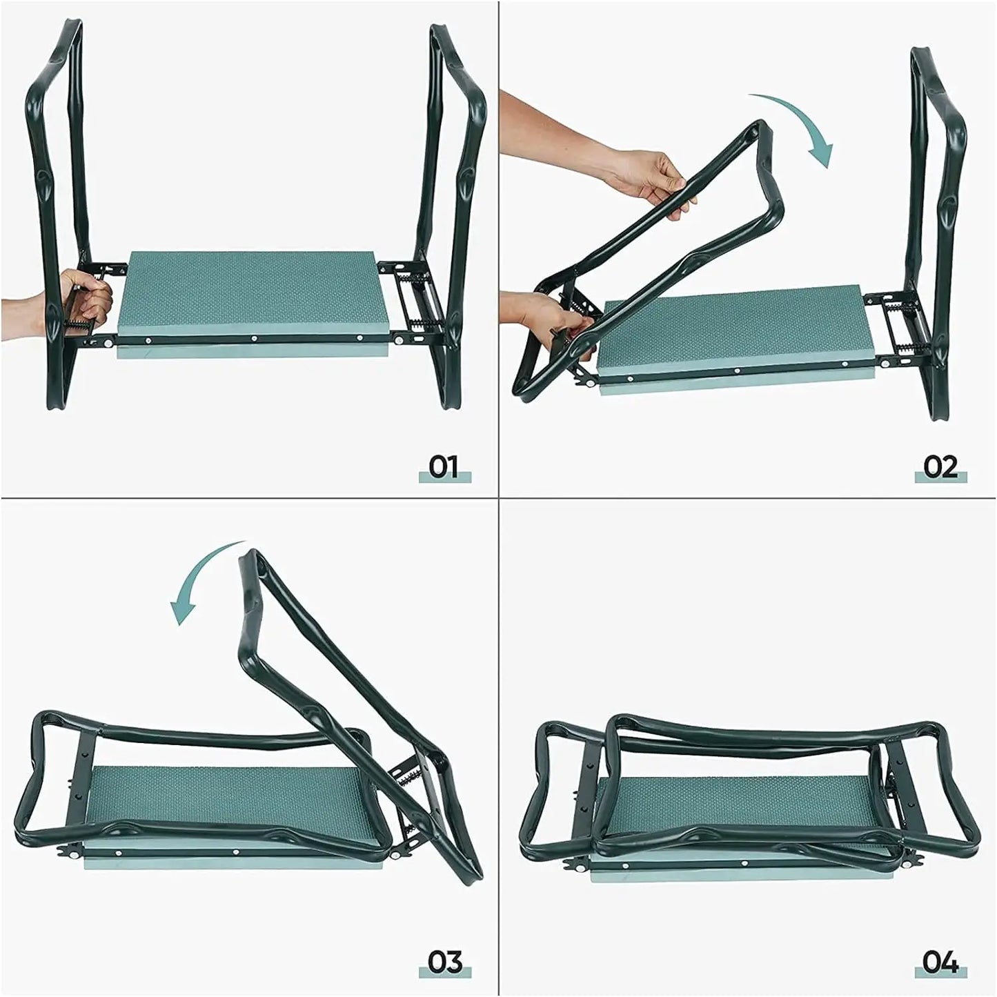 Upgraded Folding Garden Kneeler & Seat – Portable Garden Bench with EVA Foam Kneeling Pad for Outdoor Use