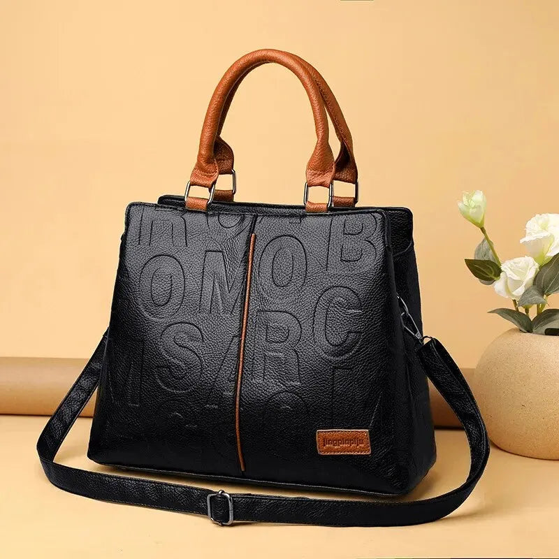 PU Leather Women’s Shoulder Crossbody Bag – Luxury Casual Large Capacity Travel Handbag