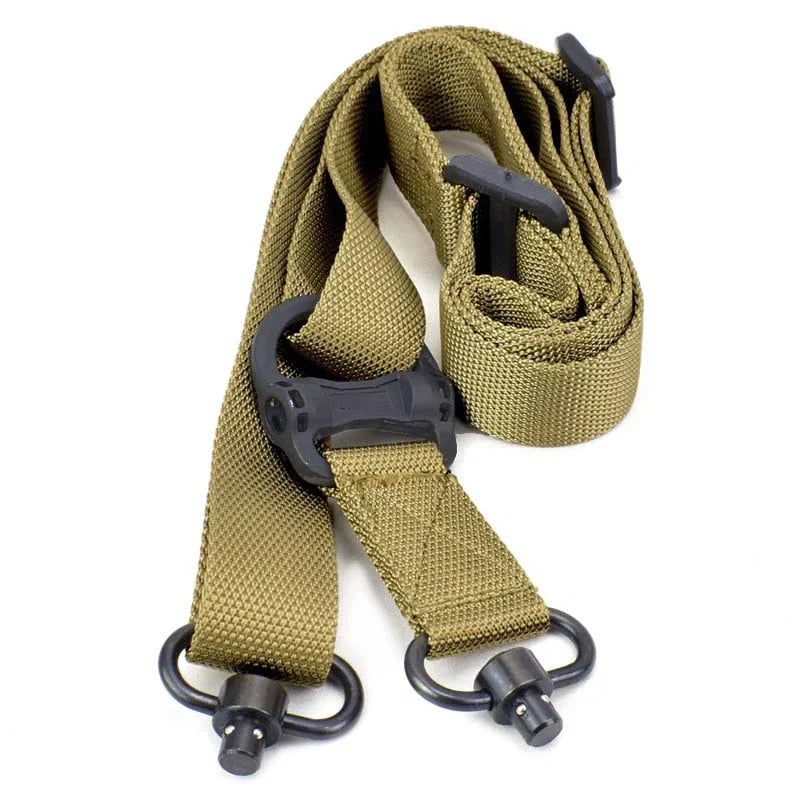 Adjustable MS4 Rifle Sling — QD Metal Swivel, 2-Point Tactical Nylon Strap for Airsoft, Hunting & Multi-Mission Weapon Use