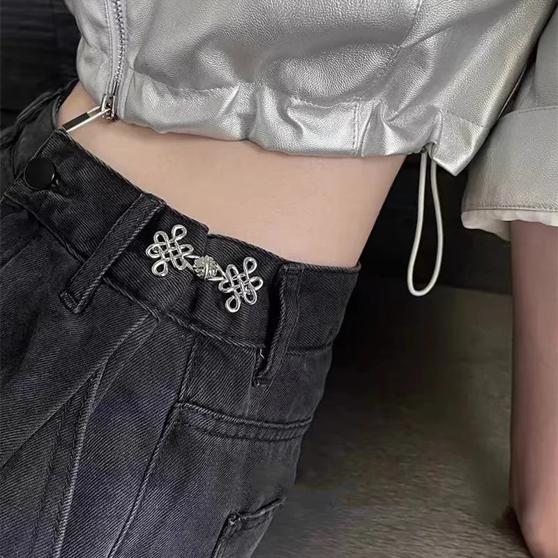 Knot Waist Buckle - Detachable Non-Sew Waist Tightening Accessory