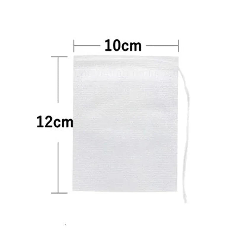 50/100PCS Disposable Tea Filter Bags - Non-Woven Empty Tea Infuser Pouches with String