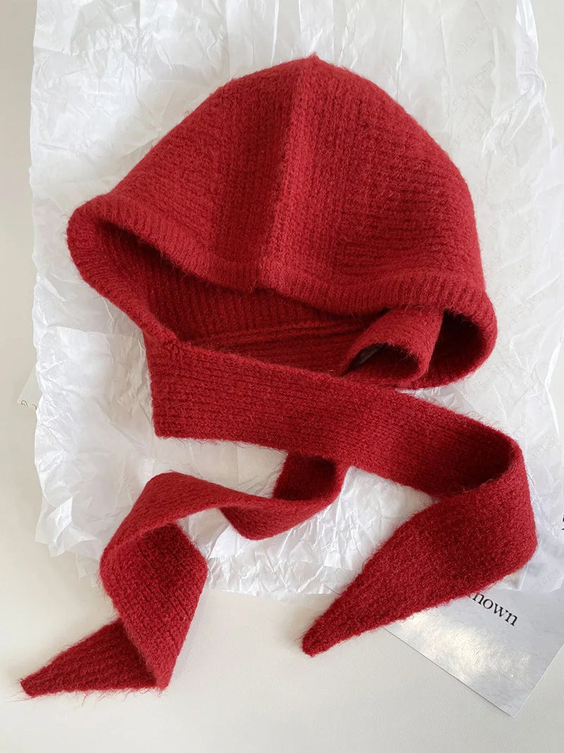 Knitted Beanie Cap for Men & Women – Winter Warm Unisex Hooded Hat with Neck Collar Scarf, Ski Balaclava