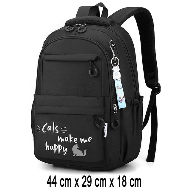 Teen Girls School Backpack | Pink Waterproof Bag for Primary & Middle School Students