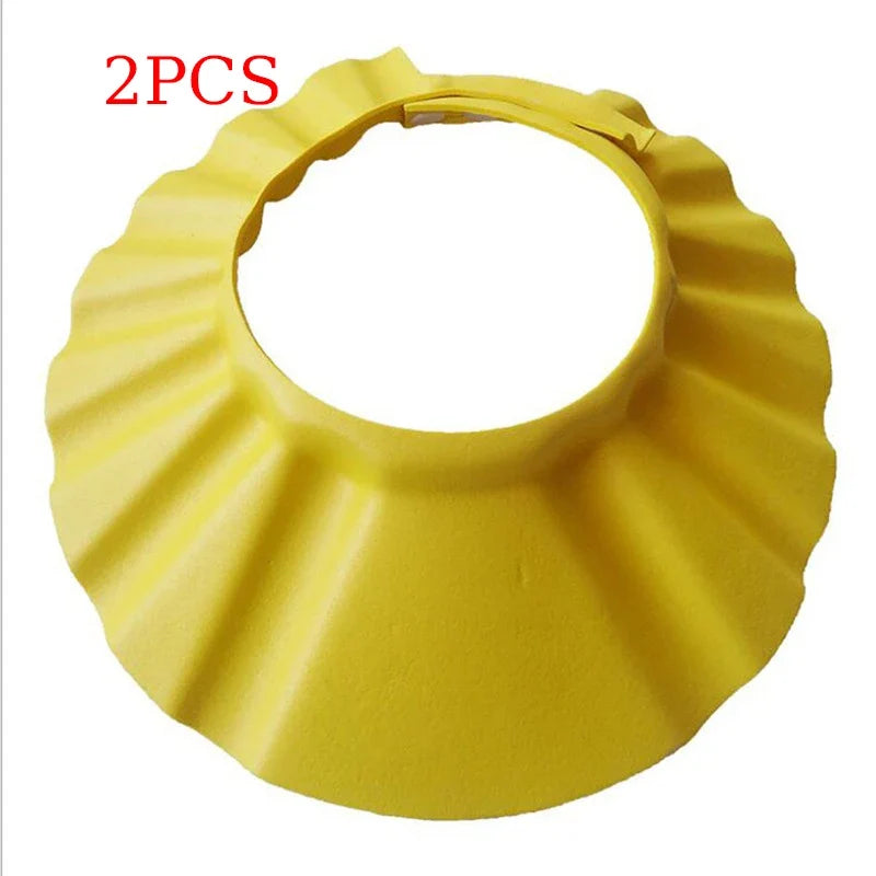 Adjustable Baby Shower Shampoo Cap - Waterproof Hair Wash Shield Hat for Kids Bath Time