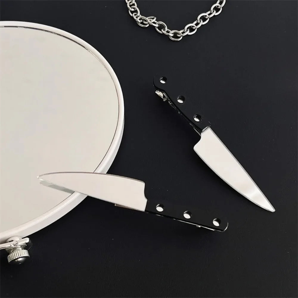 Gothic Knife Hair Clip - Creative Cosplay Side Bang Hairpin Party Accessory