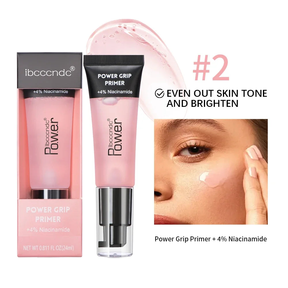 24ml Power Grip Primer Gel - Hydrating Makeup Base for Smooth Skin, Invisible Pore Blurring & Long-Lasting Makeup Hold
