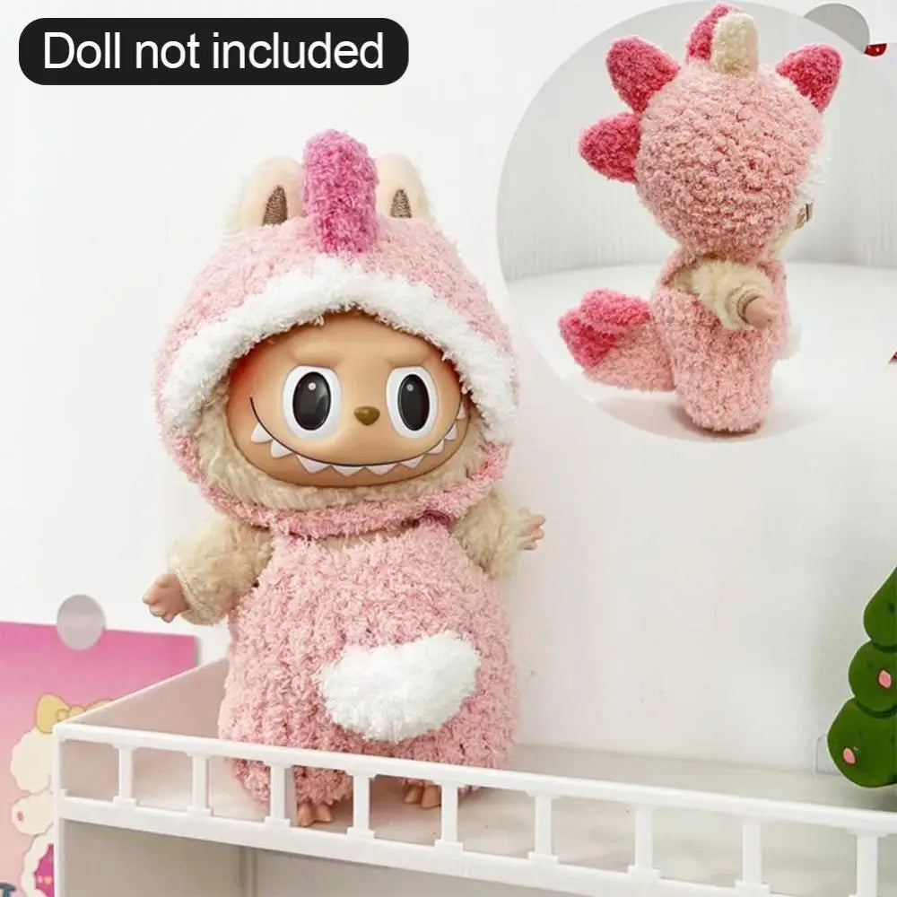 17cm Mini Plush Doll Clothes – Outfit Accessories for Kpop EXO Labubu Idol Dolls, Sitting Party Clothing, DIY Gift