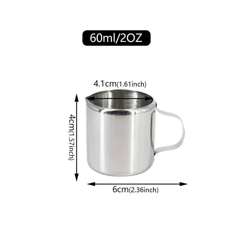 Stainless Steel Milk Pitcher - Non-Stick Latte Art Cream Frothing Jug for Coffee, Cappuccino & Barista Drinks