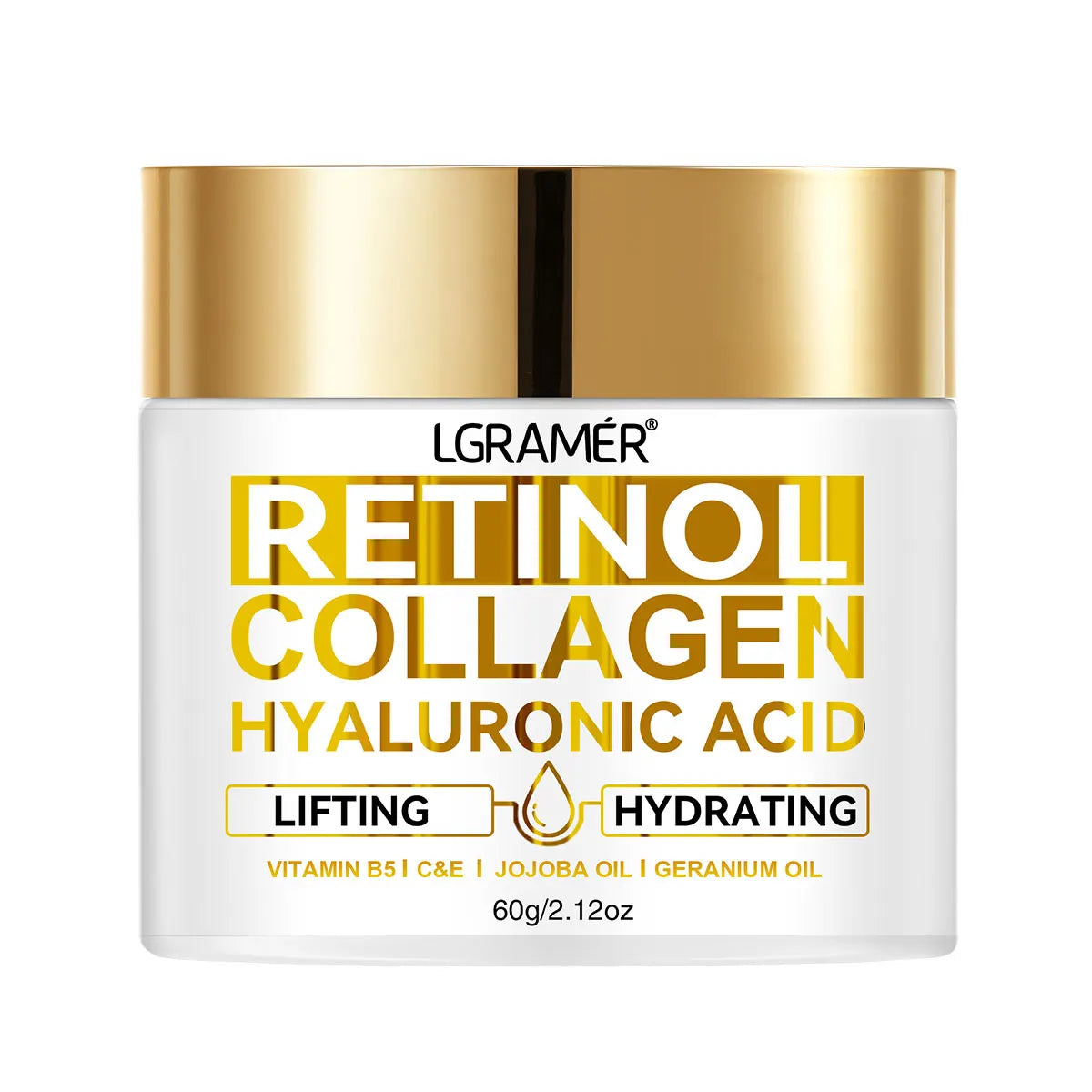 Retinol Face Cream - Collagen & Hyaluronic Acid Moisturizer for Wrinkle Care, Hydration & Skin Firming