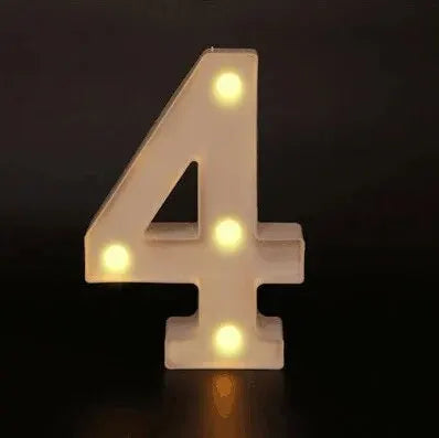 Luminous Alphabet & Number LED Night Light – Decorative Letter Lamp for Home, Wedding, Birthday & Party Decor