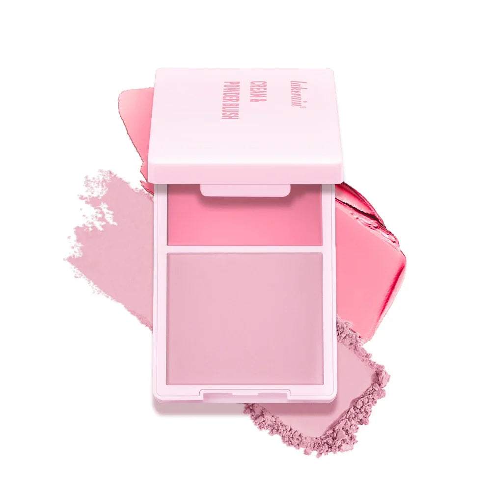 Juvia’s Blush Cream Powder Makeup - High Pigment Matte Rose Blush Duo with Long-Lasting Natural Finish Cosmetics