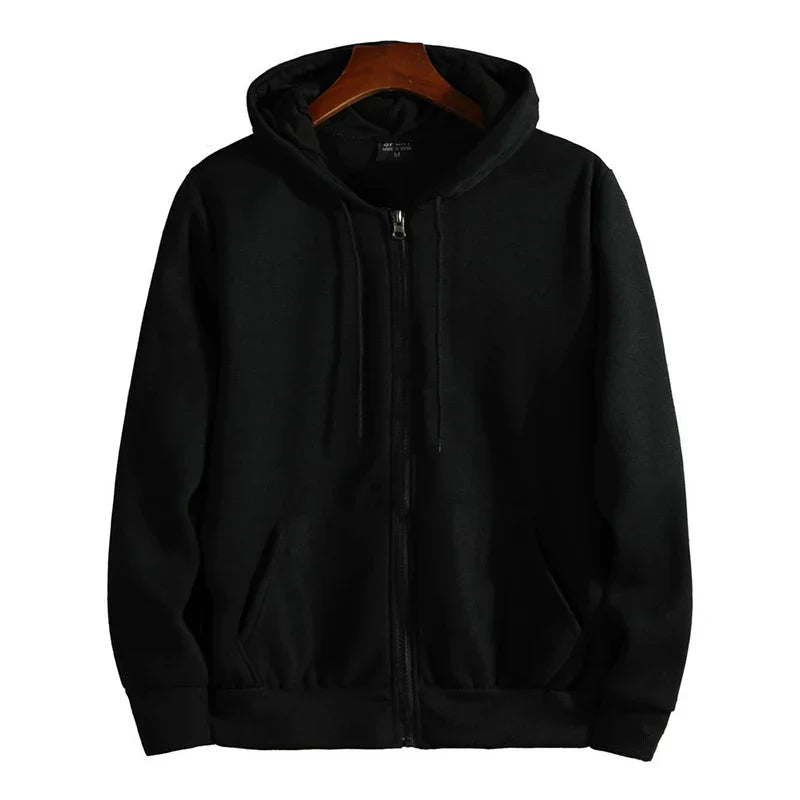 Men's Zipper Hoodie β Casual Long Sleeve Hooded Sweatshirt for Autumn & Winter β Loose Fit Sportswear Jacket