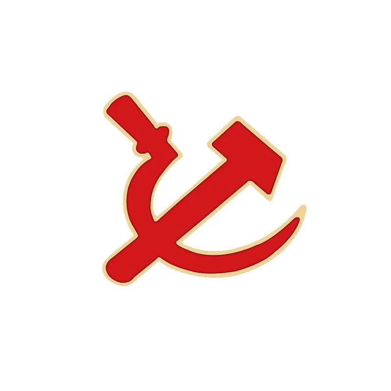Raised Fist of Solidarity Enamel Pin – USSR Revolution Star Sickle & Hammer Brooch Badge for Bags, Jackets & Collectible Jewelry Gift