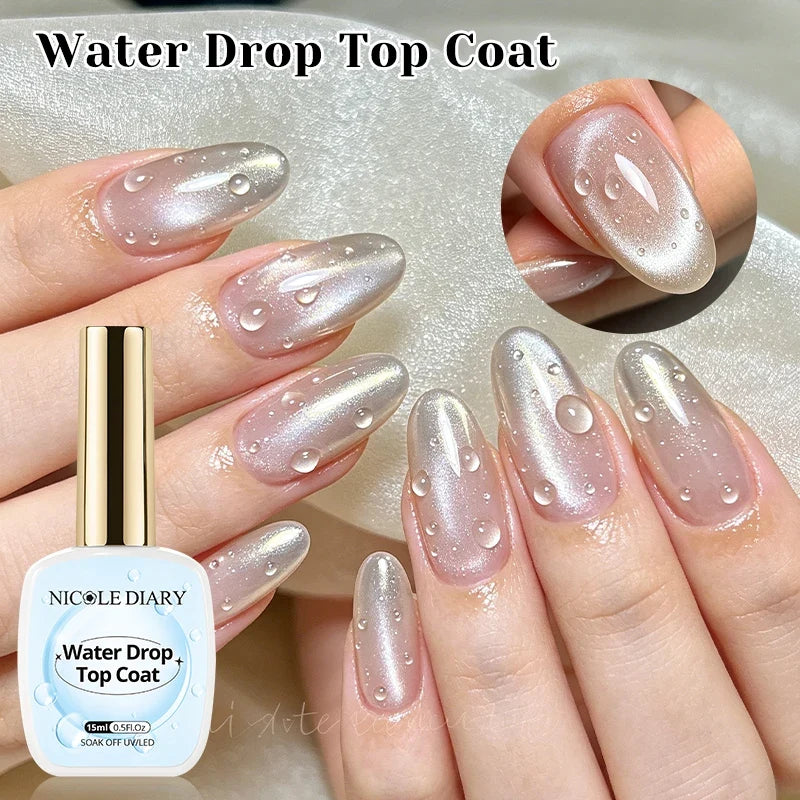 NICOLE DAIRY Bubble Ocean Wave Gel Nail Polish 15ml - White Summer UV LED Soak Off Nail Art Manicure Varnish