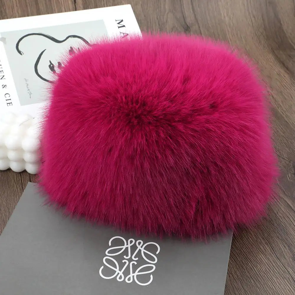 Women’s Faux Fur Winter Hat – Thick Warm Snow Ski Cap, Windproof Russian Style Ear Warmer Bonnet