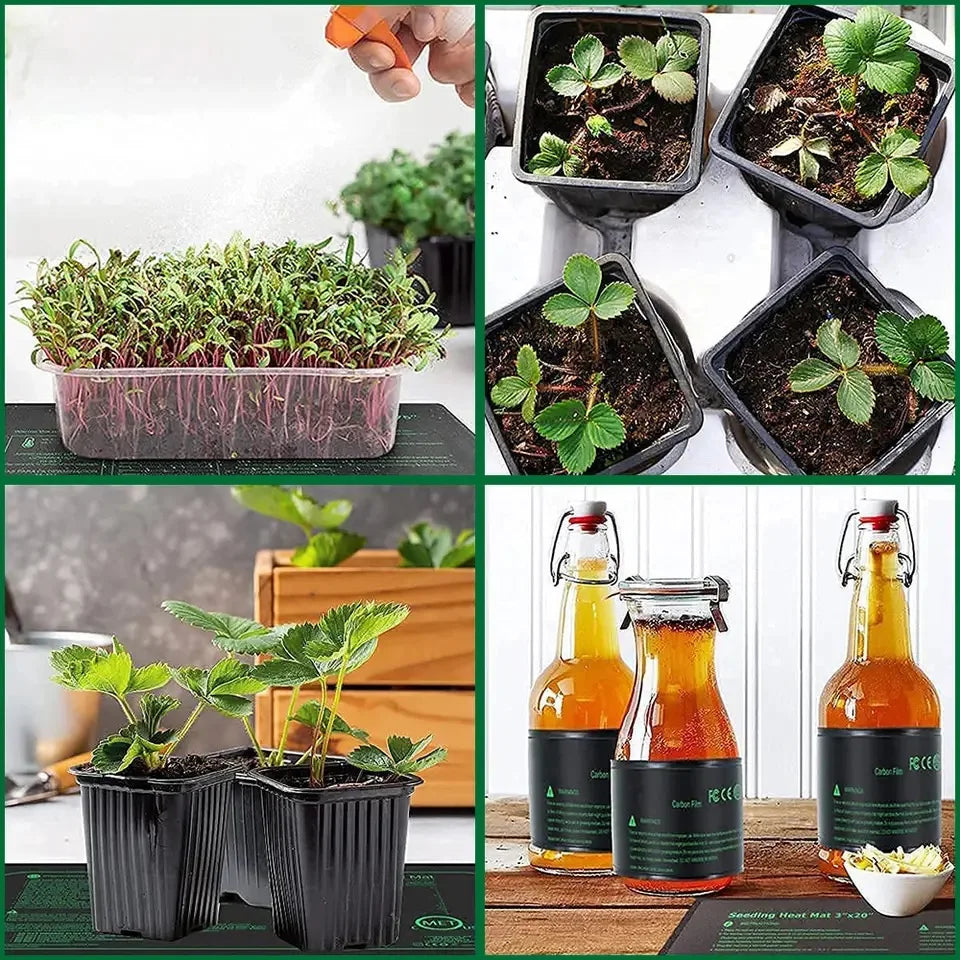 10/25/50CM Seedling Heat Mat — Waterproof Indoor Plant Germination & Propagation Pad with EU/US/UK Plug