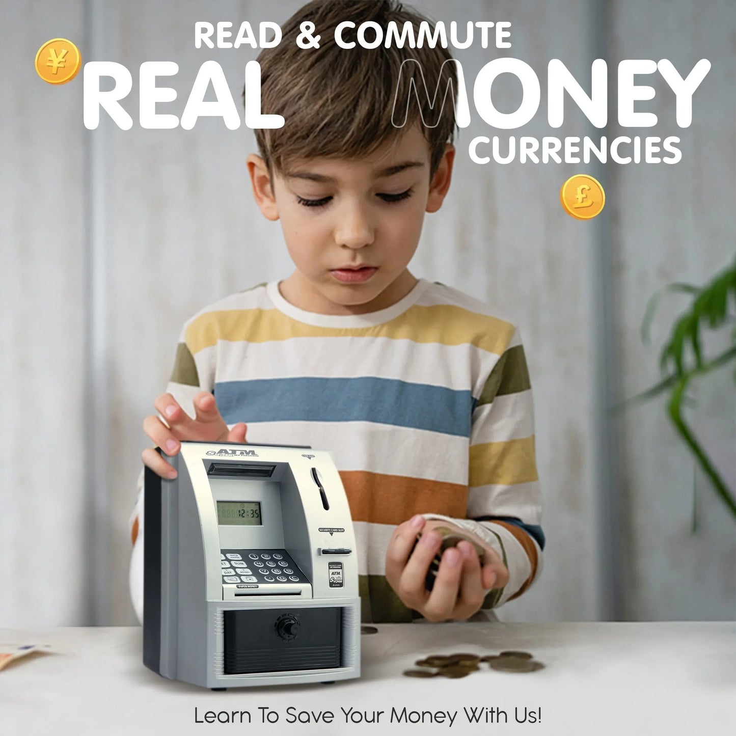 Kiddie Vault Smart Novelty ATM Piggy Bank β Teach Kids Money Management with this Mini ATM Marvel
